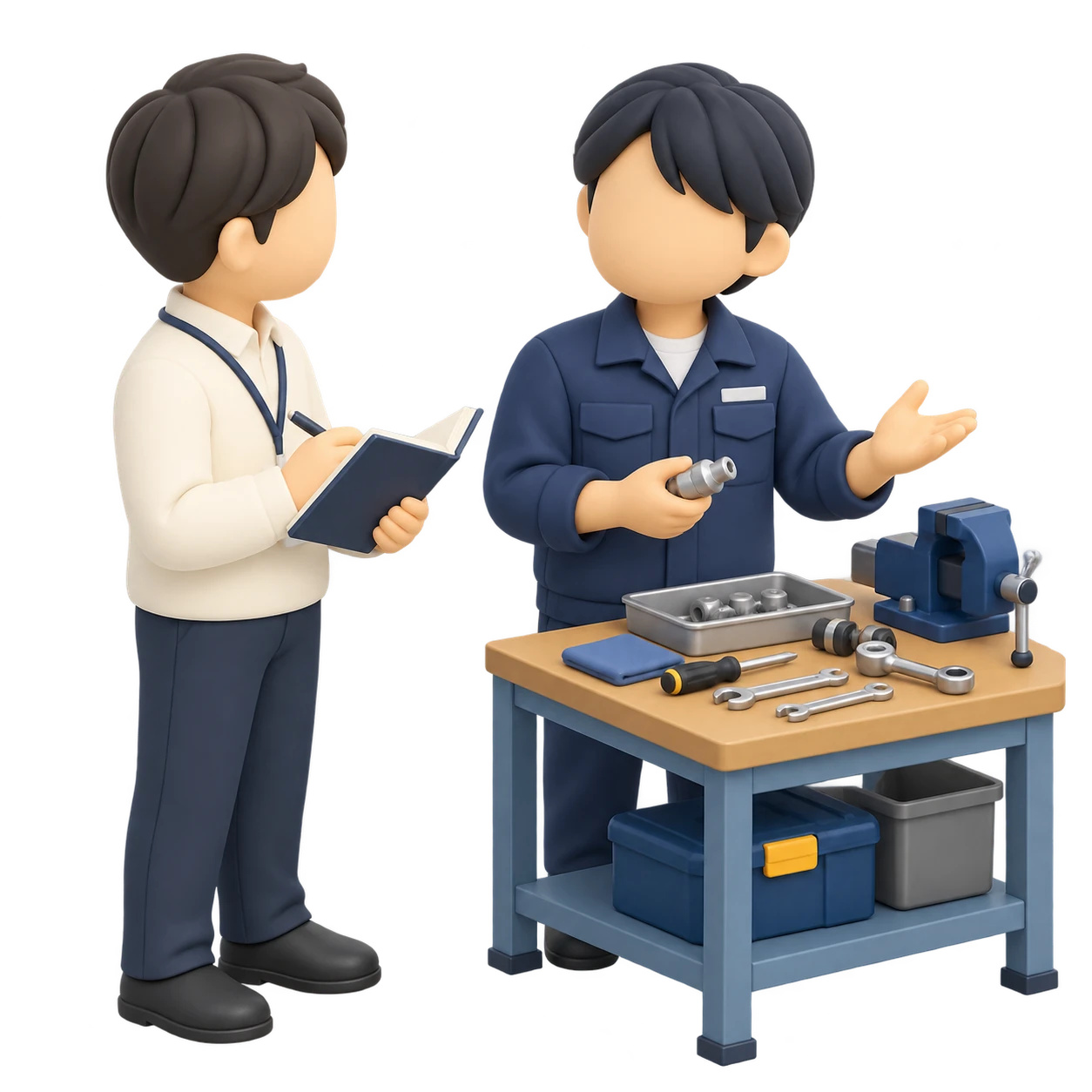 社員から仕事内容を聞き取り採用原稿にまとめる取材